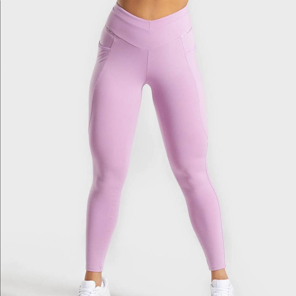 gymshark recess leggings in pink/pastel grape